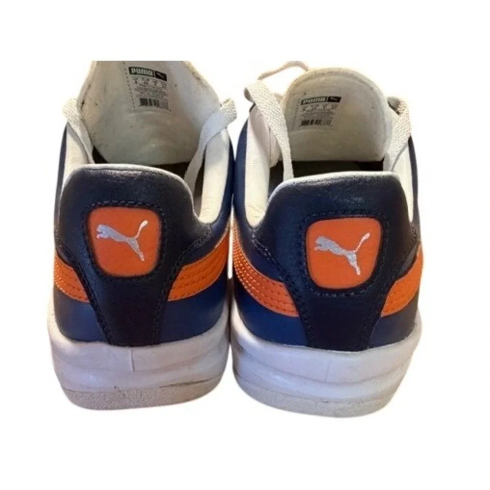 Puma GV Special Mens Blue Orange‎ Leather Tennis SneakerS Size 9